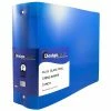 Coupon 🌟 Binders JAM Paper Designders 3" 3-Ring Flexible Poly Binder, Blue Glass Twill (821T3BU) ✔️