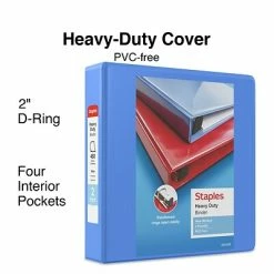 Budget 😉 Staples Binders Heavy Duty 2" 3 Ring View Binder With D-Rings, Periwinkle (ST56291-CC) 👍