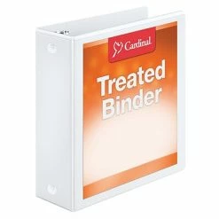 Buy ✔️ Binders Cardinal Treated ClearVue 3" 3-Ring Locking View Binder, White (32230) ❤️