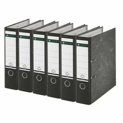 Best Sale 🎉 Leitz Premium 3" 2-Ring A4 Sized European Binders, Black, 6/Pack (R80PACK-BK) 😉