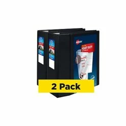 Best Sale 😍 Binders Avery Heavy Duty 5" 3-Ring View Binder, Black, 2/Pack (79606CT) 👏