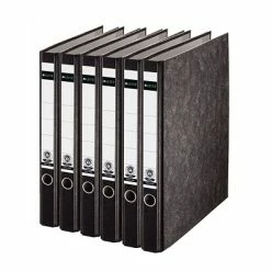 Deals 🤩 Leitz Premium 1" 2-Ring A4 Sized European Binders, Black, 6/Pack (R25PACK) ⌛
