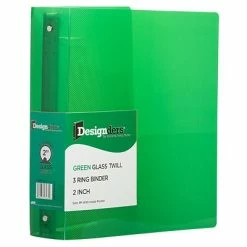 Coupon ๐ Binders JAM Paper Designders 2" 3-Ring Flexible Poly Binder, Green Glass Twill (820T2GR) โค๏ธ