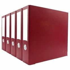 Cheap 🧨 Binders Bindertek Premium 3" 3-Ring Binder, Brick Red, 5/Pack (3EFPACK-BR) 👏