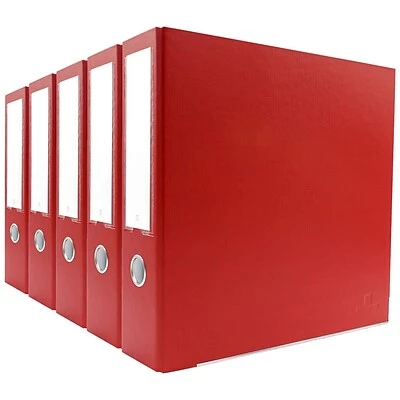 Discount 👏 Binders Bindertek Premium 3" 3-Ring Binder, Red, 5/Pack (3EFPACK-RD) ⌛