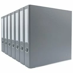 Coupon 🧨 Binders Bindertek Premium 2" 3-Ring Non-View Binder, Light Gray, 7/Pack (3SLPACK-LG) 👏