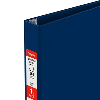 Flash Sale 🧨 Staples Binders Standard 1-1/2" 3 Ring Non View Binder With D-Rings, Blue (26413-CC) 🎉 - Image 2