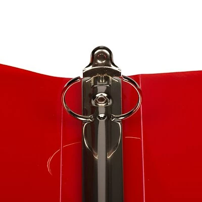 New 👍 Binders JAM Paper Designders 1" 3-Ring Flexible Poly Binder, Red Glass Twill (751T1RE) 😍 - Image 2