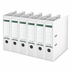 Wholesale 👏 Leitz Premium 3" 2-Ring A4 Sized European Binders, White, 6/Pack (1010PACK-WH) 🔥