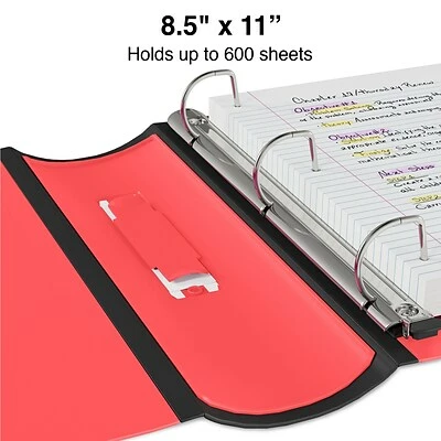 Deals ⭐ Staples Binders Better 3" 3 Ring View Binder With D-Rings, Pink (22724) ✨ - Image 3