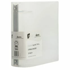 Budget 🌟 Binders JAM Paper Designders 3" 3-Ring Flexible Poly Binder, Clear Glass Twill, 10/Pack (821T3CLA) 🎉