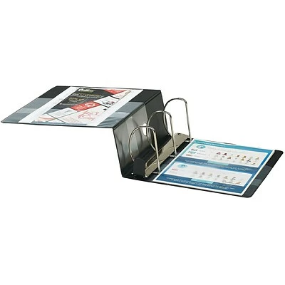 Deals 🔥 Binders Quill Brand® Heavy Duty 5" 3 Ring Non View Binder, Easy Open D Rings, Black (780601) 🔥 - Image 2