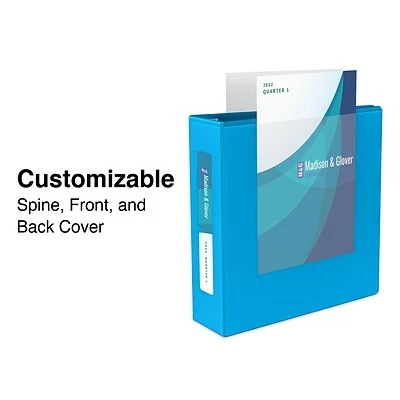 Hot Sale ๐ Staples Binders Heavy Duty 3" 3 Ring View Binder With D-Rings, Light Blue (ST56288-CC) ๐ - Image 2