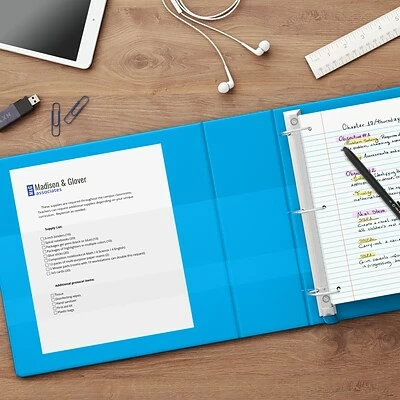 Hot Sale ๐ Staples Binders Heavy Duty 3" 3 Ring View Binder With D-Rings, Light Blue (ST56288-CC) ๐ - Image 5