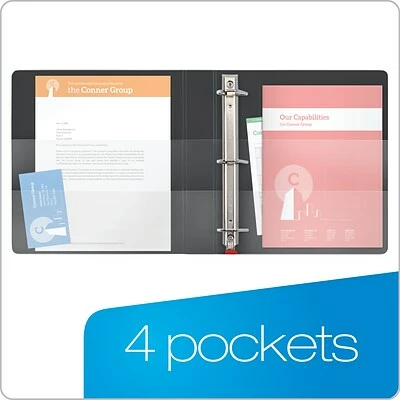 Flash Sale 😉 Binders Cardinal Premier One-Touch EasyOpen 5" 3-Ring Non-View Binder, Black (CRD 18762CB) 🔥 - Image 4