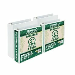 Budget ⌛ Samsill Earth's Choice Biobased Economy 2" 3-Ring View Binders, White, 4/Pack (I08967) 💯