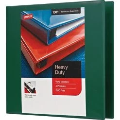 Wholesale ๐ Staples Binders Heavy Duty 3" 3 Ring View Binder With D-Rings, Dark Green (ST56312-CC) โจ