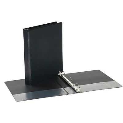 Hot Sale 🛒 Binders Quill Brand® Standard 1" 3 Ring View Binder With D-Rings, Black (7320101) 🔔 - Image 2