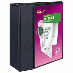 Best reviews of ⌛ Binders Avery Durable Standard 5" 3-Ring View Binder, Black (09900) 🎉