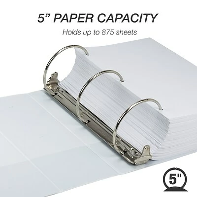Top 10 ๐ Binders Samsill Earth's Choice Biobased 5" 3-Ring View Binder, White (SAM18907) ๐ - Image 3