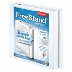 Flash Sale ⌛ Binders Cardinal® FreeStand™ EasyOpen® Locking Slant-D® Ring Binder, White, 200-Sheet Capacity, 1" (Ring Diameter) 💯