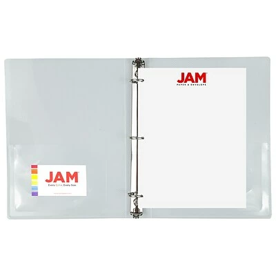 Budget ๐ JAM Paper Plastic Mini 1" 3-Ring Binders, Clear, 24/Pack (370531985A) ๐ - Image 5