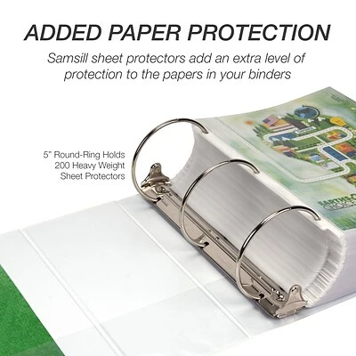 Top 10 ๐ Binders Samsill Earth's Choice Biobased 5" 3-Ring View Binder, White (SAM18907) ๐ - Image 7