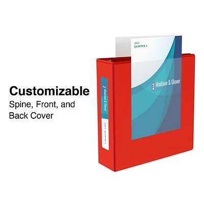 Promo 👏 Staples Binders Heavy Duty 5" 3 Ring View Binder With D-Rings, Red (ST56300-CC) 💯 - Image 2