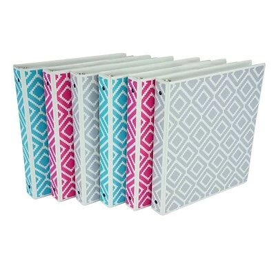 Wholesale 🔔 Samsill Fashion 1" 3-Ring Binders, Diamond Weave, 6/Pack (MP20097) ⌛