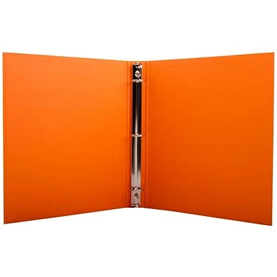 Budget 😍 Binders JAM Paper Designders Premium Linen Textured 1" 3-Ring Binder, Orange (751LOR) 🥰 - Image 3