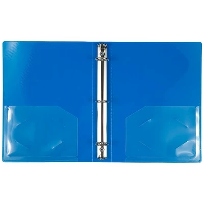 Outlet 😍 JAM Paper Plastic Mini 1" 3-Ring Binders, Blue, 24/Pack (751TM1BUA) 😍 - Image 2