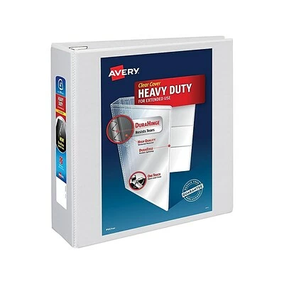 Cheapest ๐คฉ Binders Avery Heavy Duty 4" 3-Ring View BinderH, White, 4/Pack (79104CT) ๐