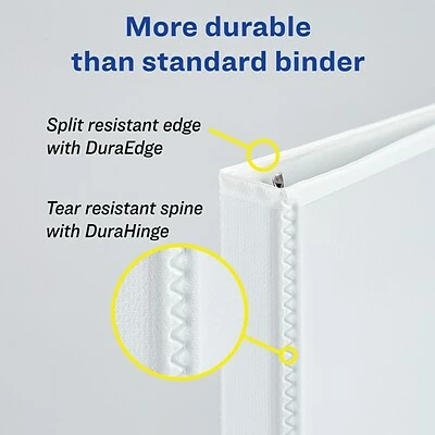 Cheapest ๐คฉ Binders Avery Heavy Duty 4" 3-Ring View BinderH, White, 4/Pack (79104CT) ๐ - Image 5