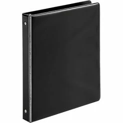 New ❤️ Binders Quill Brand® Standard 1" 3 Ring Non View Binder, Black (739301) 🎁