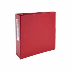Brand new 👍 Staples Staples® Round Ring View Binders Standard 3" 3 Ring Non View Binder With D-Rings, Burgundy (26308-CC) 😍