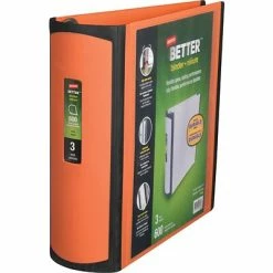 Outlet 😍 Staples Binders Better 3" 3 Ring View Binder With D-Rings, Orange (16405) ⭐