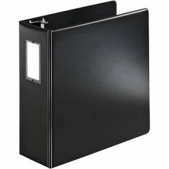 Top 10 🔥 Binders Quill Brand® Standard 4" 3 Ring Non View Binder With D-Rings, Black (758951) ⌛