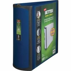 Best Sale 😉 Staples Binders Better 3" 3 Ring View Binder With D-Rings, Blue (15127-CC) ❤️