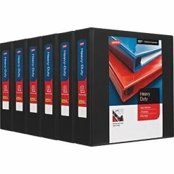 Best Sale 🥰 Staples Staples® Round Ring View Binders Heavy Duty 2" 3 Ring View Binder With D-Rings, Black, 6/Pack (56233CT/24684CT) 🎁