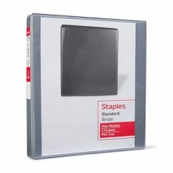 Cheapest 👍 Staples Binders Standard 1" 3 Ring View Binder With D-Rings, Gray (58652) 🛒