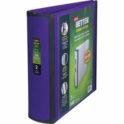 Hot Sale 🤩 Staples Binders Better 2" 3 Ring View Binder With D-Rings, Purple (20247) 😉