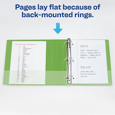 Outlet ❤️ Binders Avery Heavy Duty 3" 3-Ring View Binder, Chartreuse (79779) 🎁 - Image 8