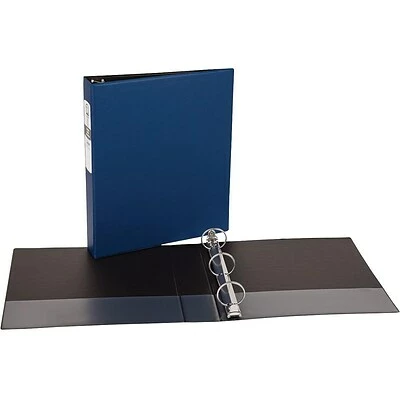 Deals 🔔 Binders Avery Economy Binder, 1-1/2" Round 3-Ring, Non-View, Blue (03400) 🎉 - Image 2
