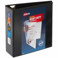 Best Pirce 😍 Binders Avery Heavy Duty 4" 3-Ring View Binder, DuraHinge, Black (79604) 💯