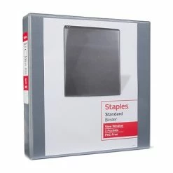 Best reviews of 👏 Staples Binders Standard 1-1/2" 3 Ring View Binder With D-Rings, Gray (58652) ✨