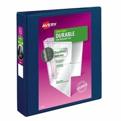 Cheap ๐ Binders Avery Durable 1 1/2" 3-Ring View Binder, Dark Blue (17024) ๐