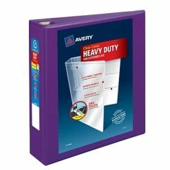 Hot Sale 🎉 Binders Avery Heavy Duty 2" 3-Ring View Binder, Purple (79777) 🤩