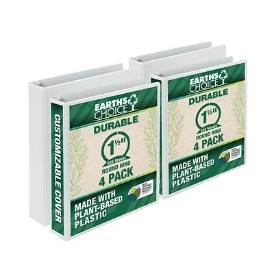 Best deal 💯 Samsill Earth's Choice Biobased 1 1/2" 3-Ring View Binders, White, 4/Pack (I08957) 💯