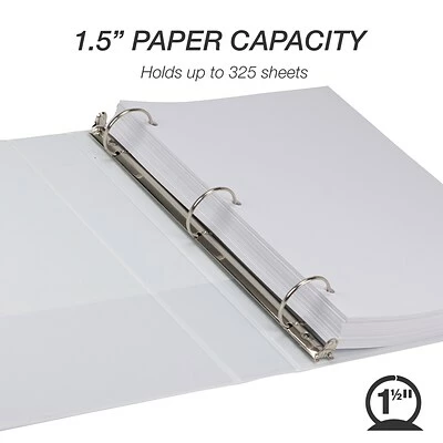 Best deal 💯 Samsill Earth's Choice Biobased 1 1/2" 3-Ring View Binders, White, 4/Pack (I08957) 💯 - Image 3