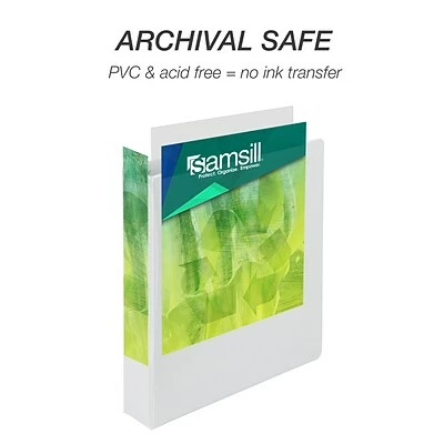 Best deal 💯 Samsill Earth's Choice Biobased 1 1/2" 3-Ring View Binders, White, 4/Pack (I08957) 💯 - Image 5